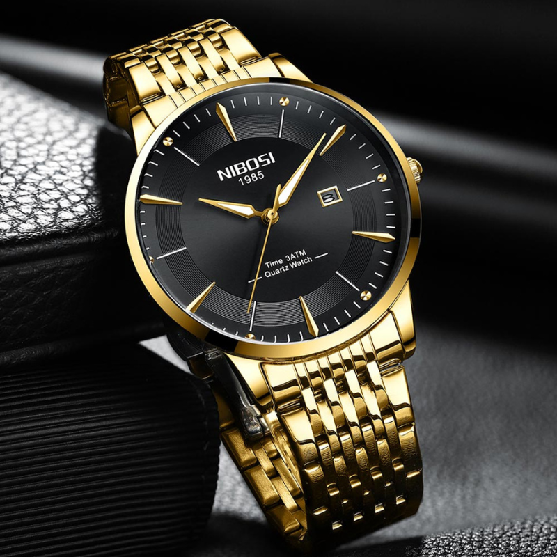 Relógio NIBOSI Masculino de Luxo Casual
