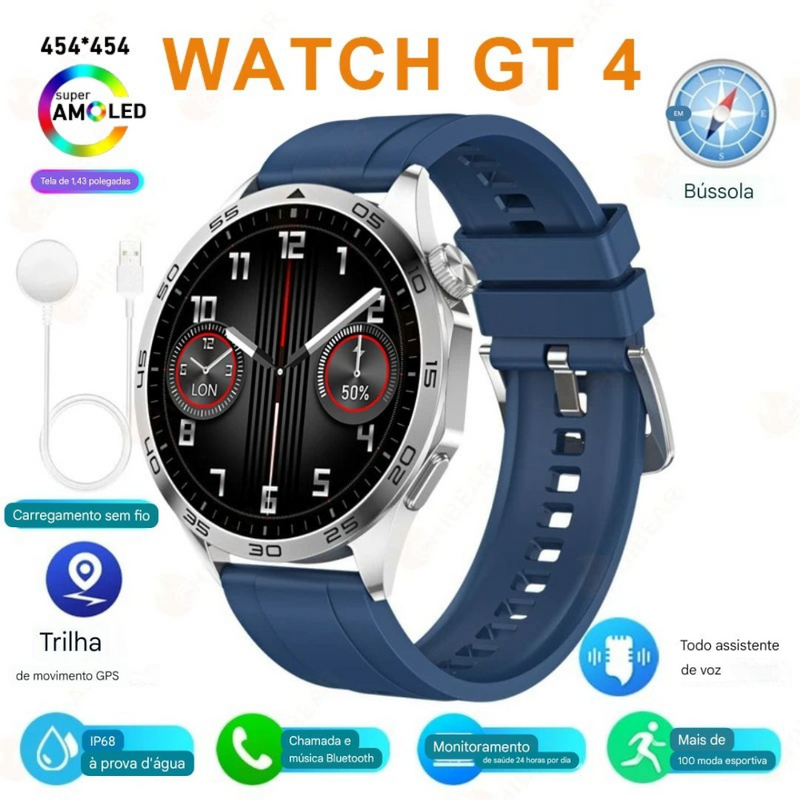 Relógio Huawei GT4 Smartwatch Unissex com NFC
